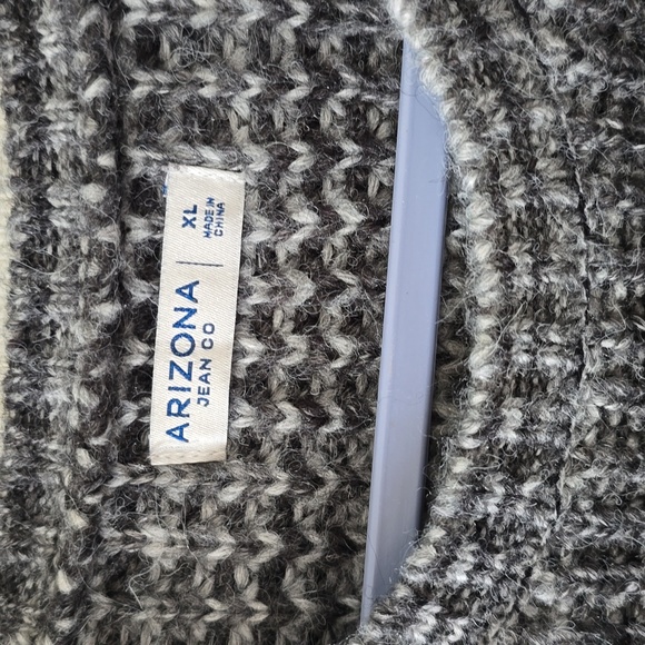 ARIZONA JEAN CO WOMEN'S JUNIOR GRAY STRIPES PULLOVER CREWNECK SWEATER SIZE XL - Picture 6 of 15
